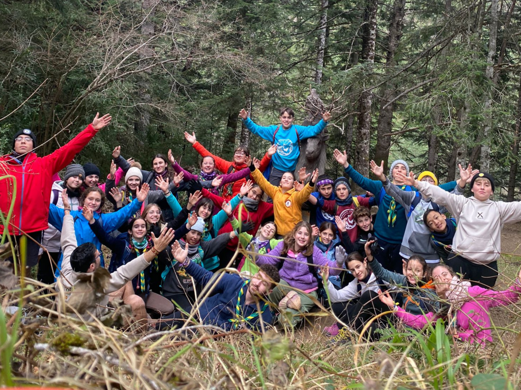 La Tropa Gilwell en la excursión del campamento de Navidad