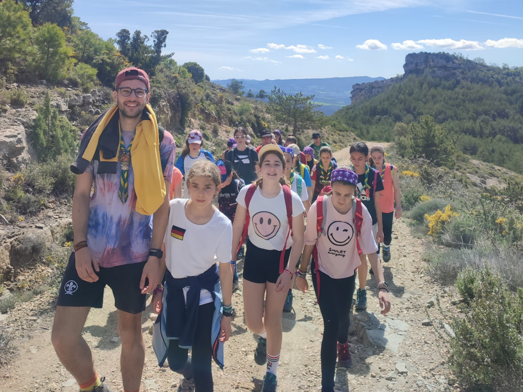 Tropa Gilwell de excursión en el Campamento de Semana Santa