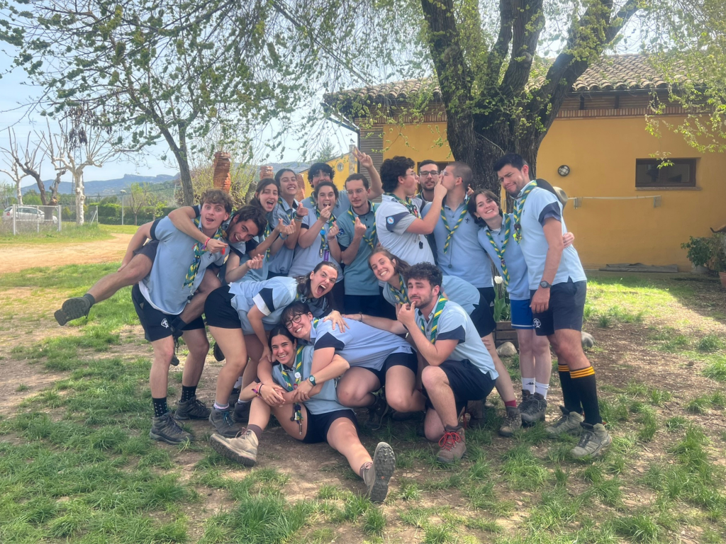 Kraal del Grupo Scout Impeesa 424 en el Campamento de Semana Santa en Graus